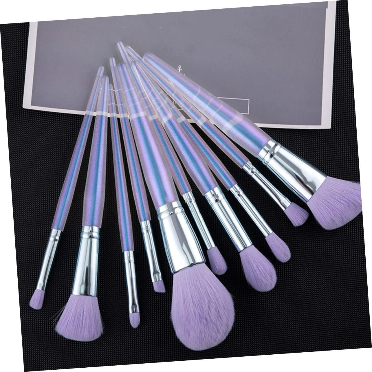 10Pcs Makeup Brushes Set Eye Face Brush Kit Artificial Fiber Safe Sturdy Lightweight Portable for Beginners