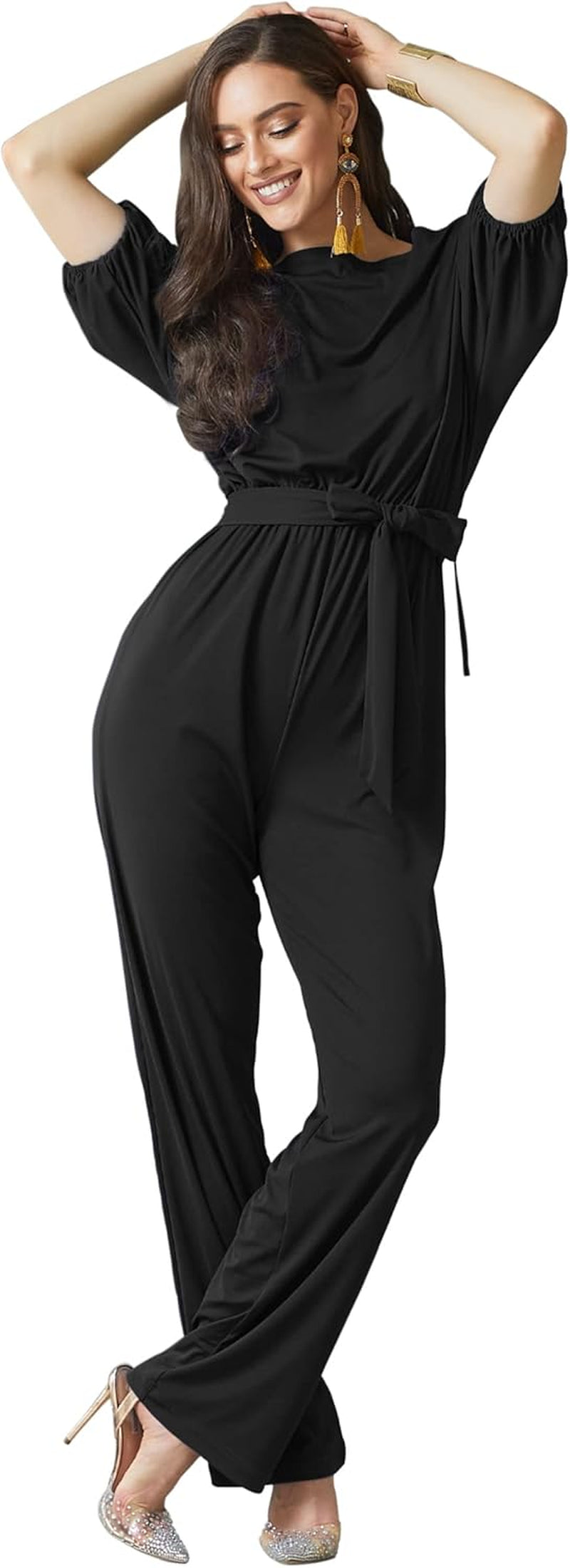 Womens One off Shoulder Short Sleeve Piece Jumpsuit Pant Suit Romper